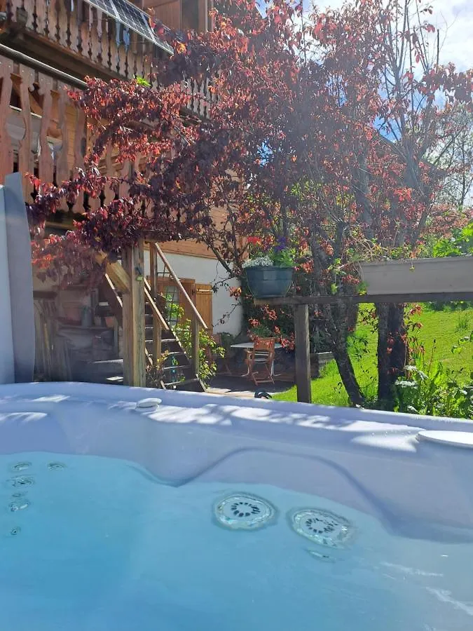 A4 Km De Megeve Tres Joli Studio Avec Jacuzzi ,Vue Sur Les Montagnes Au Calme Praz-sur-Arly 0*,