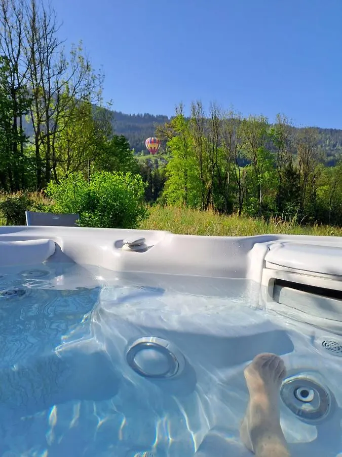 A4 Km De Megeve Tres Joli Studio Avec Jacuzzi ,Vue Sur Les Montagnes Au Calme Praz-sur-Arly Apartment